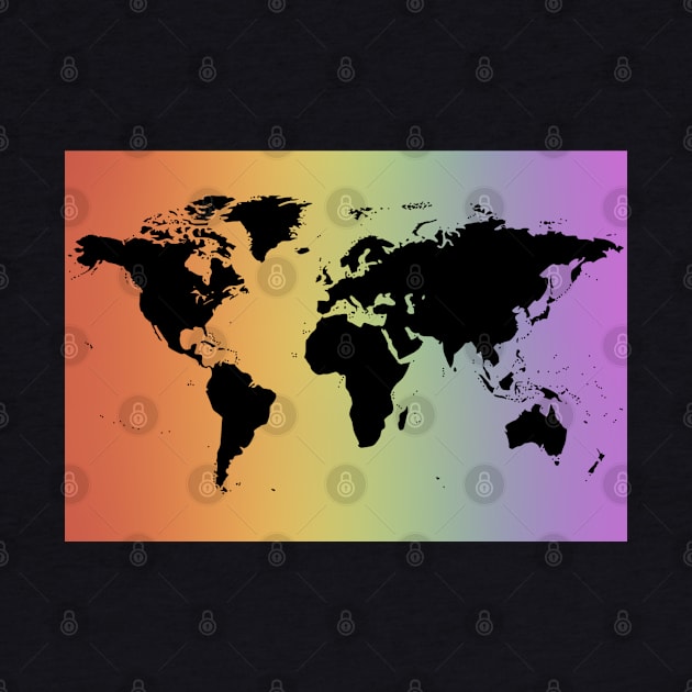 Rainbow world map by Moonance